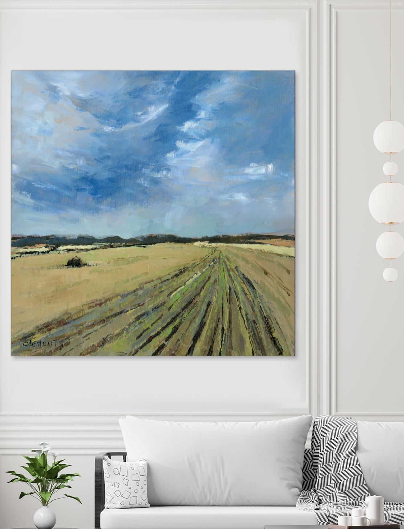 Serene Landscape 7 by Jacques Clement on GIANT ART - beige landscape cultivated