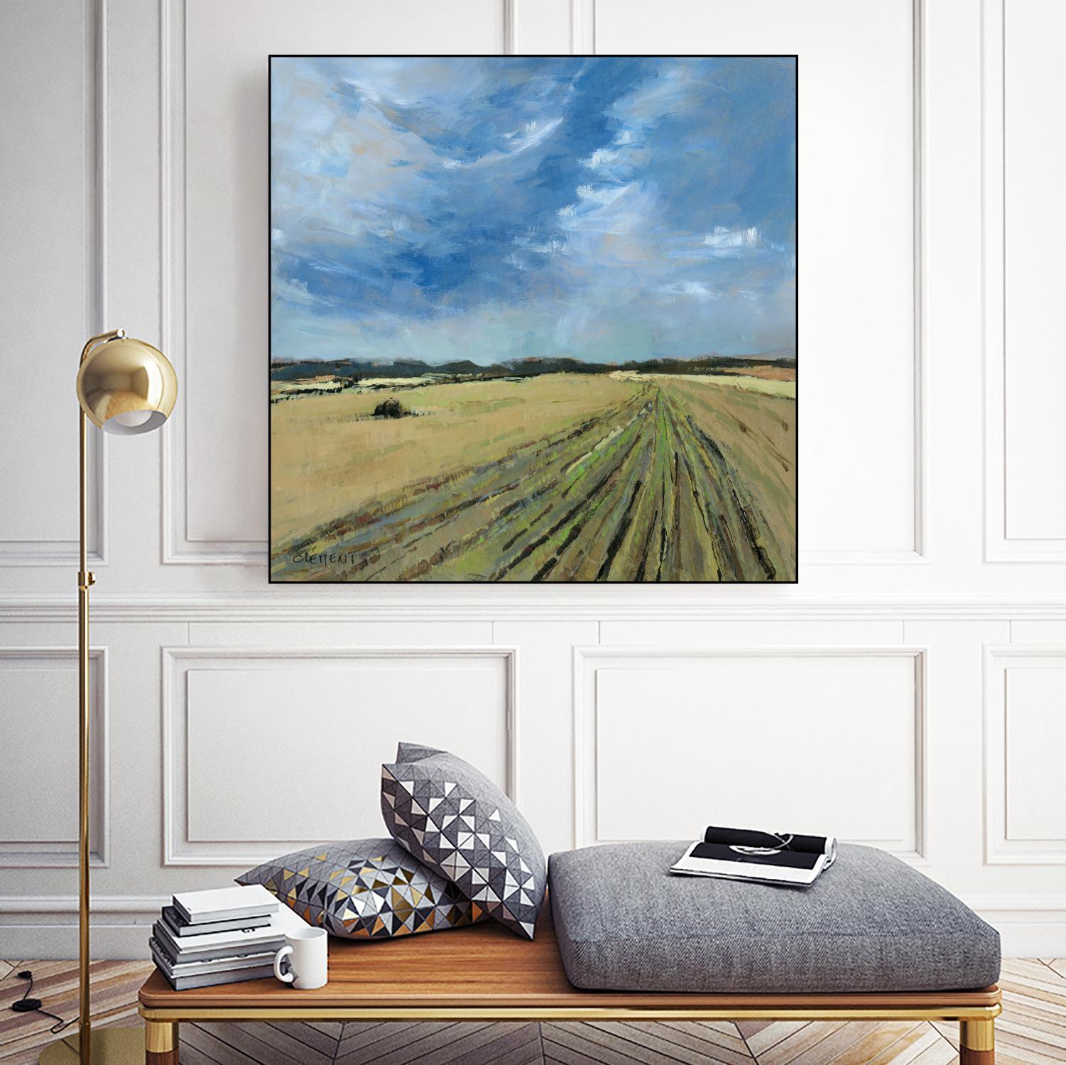 Serene Landscape 7 by Jacques Clement on GIANT ART - beige landscape cultivated