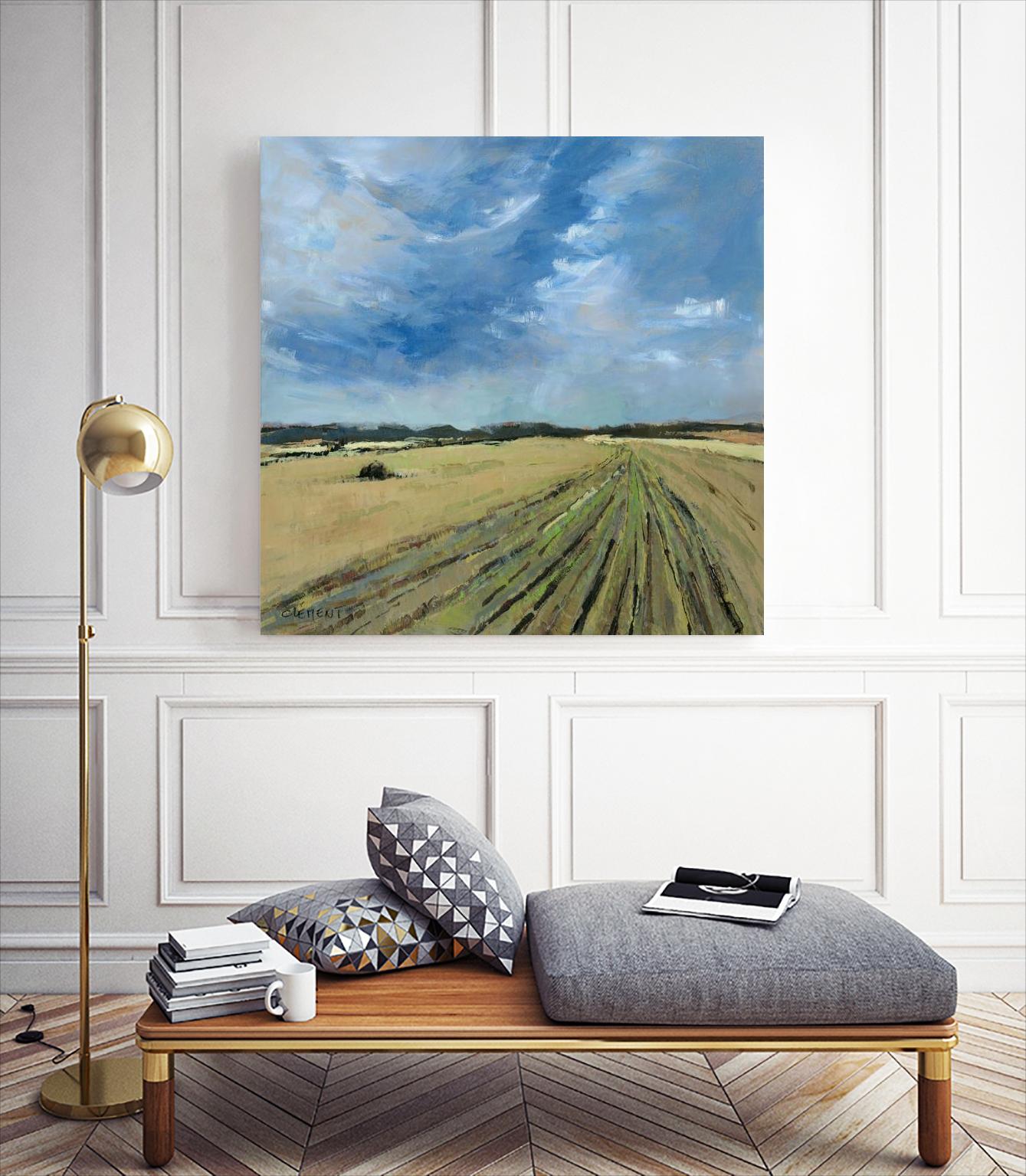 Serene Landscape 7 by Jacques Clement on GIANT ART - beige landscape cultivated