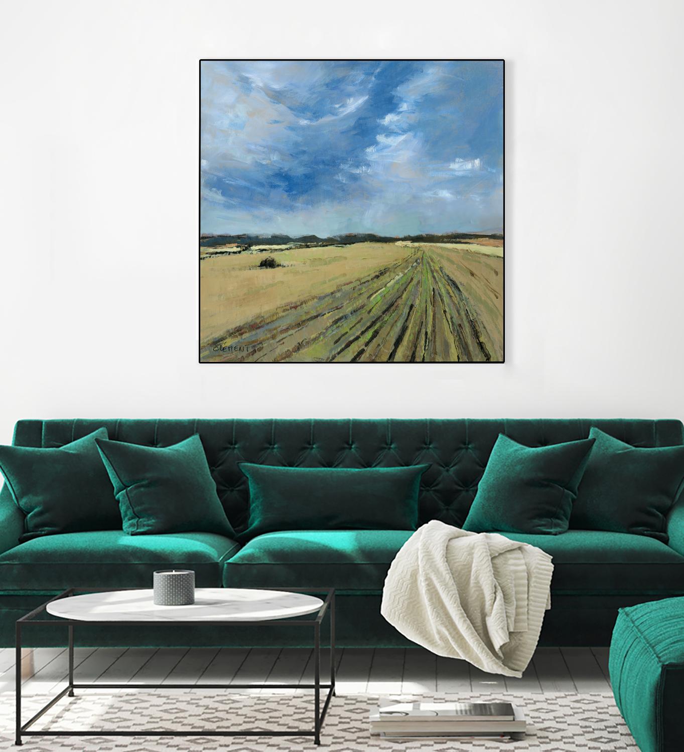 Serene Landscape 7 by Jacques Clement on GIANT ART - beige landscape cultivated