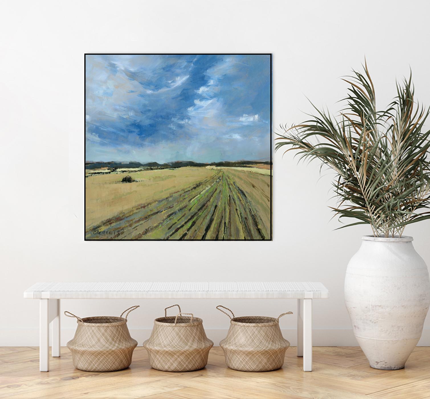 Serene Landscape 7 by Jacques Clement on GIANT ART - beige landscape cultivated