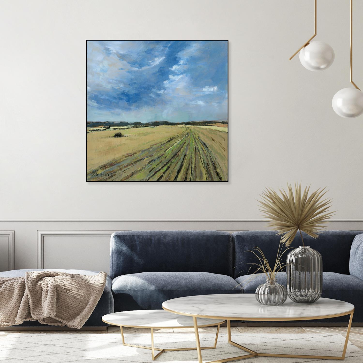 Serene Landscape 7 by Jacques Clement on GIANT ART - beige landscape cultivated