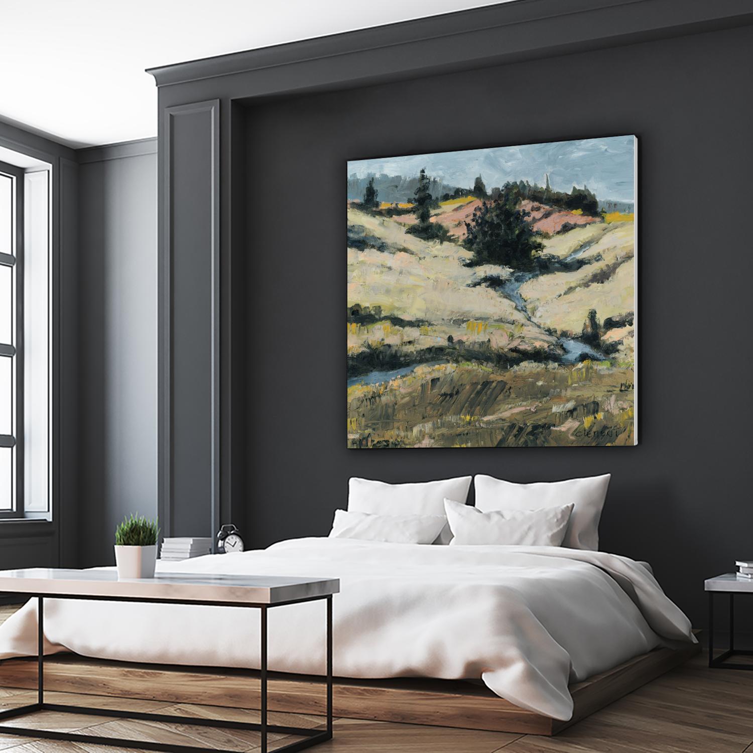 Serene Landscape 8 by Jacques Clement on GIANT ART - beige landscape hill