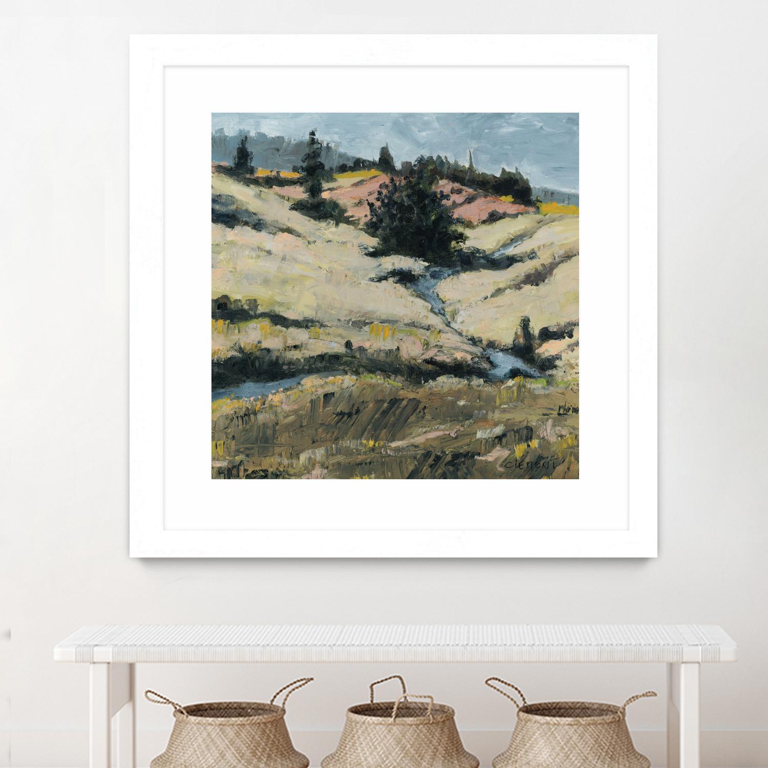 Serene Landscape 8 by Jacques Clement on GIANT ART - beige landscape hill