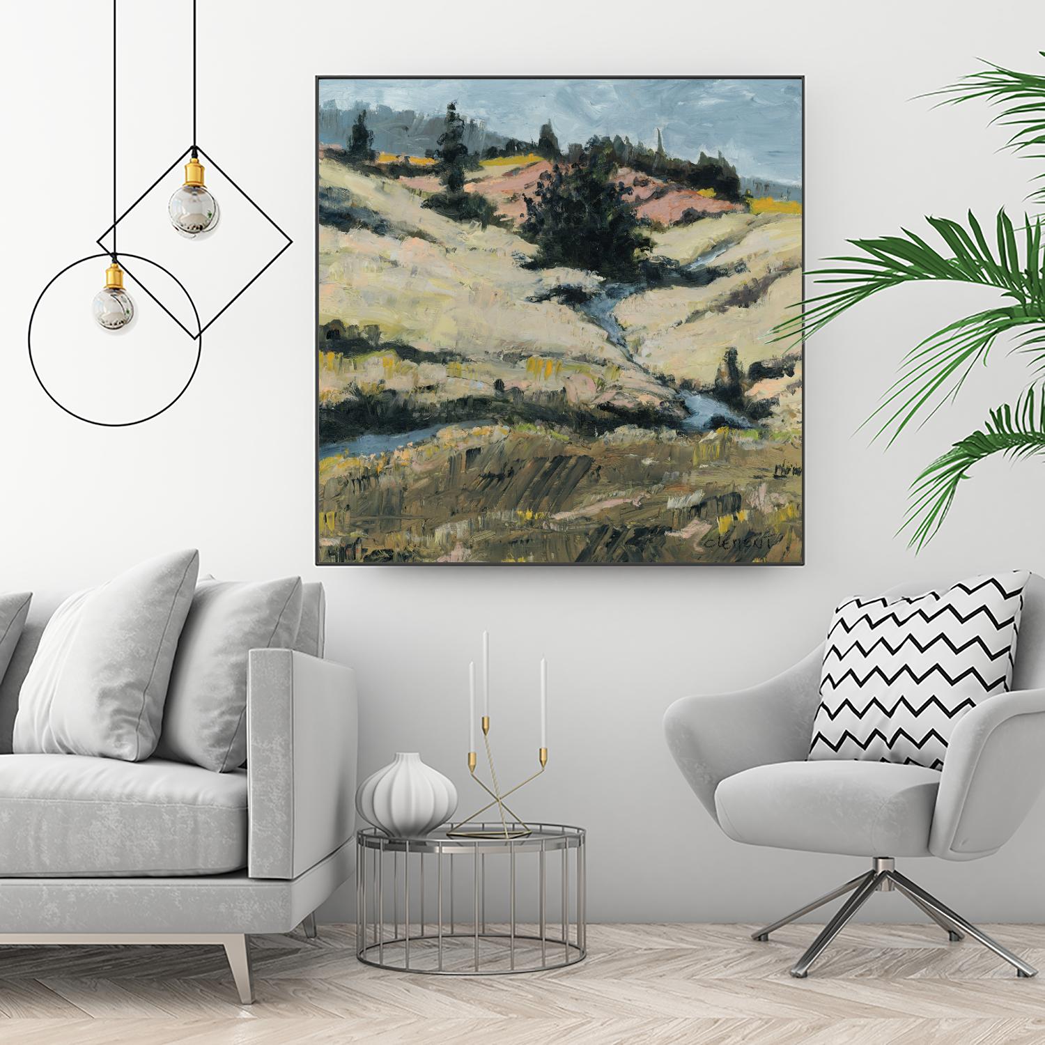 Serene Landscape 8 by Jacques Clement on GIANT ART - beige landscape hill