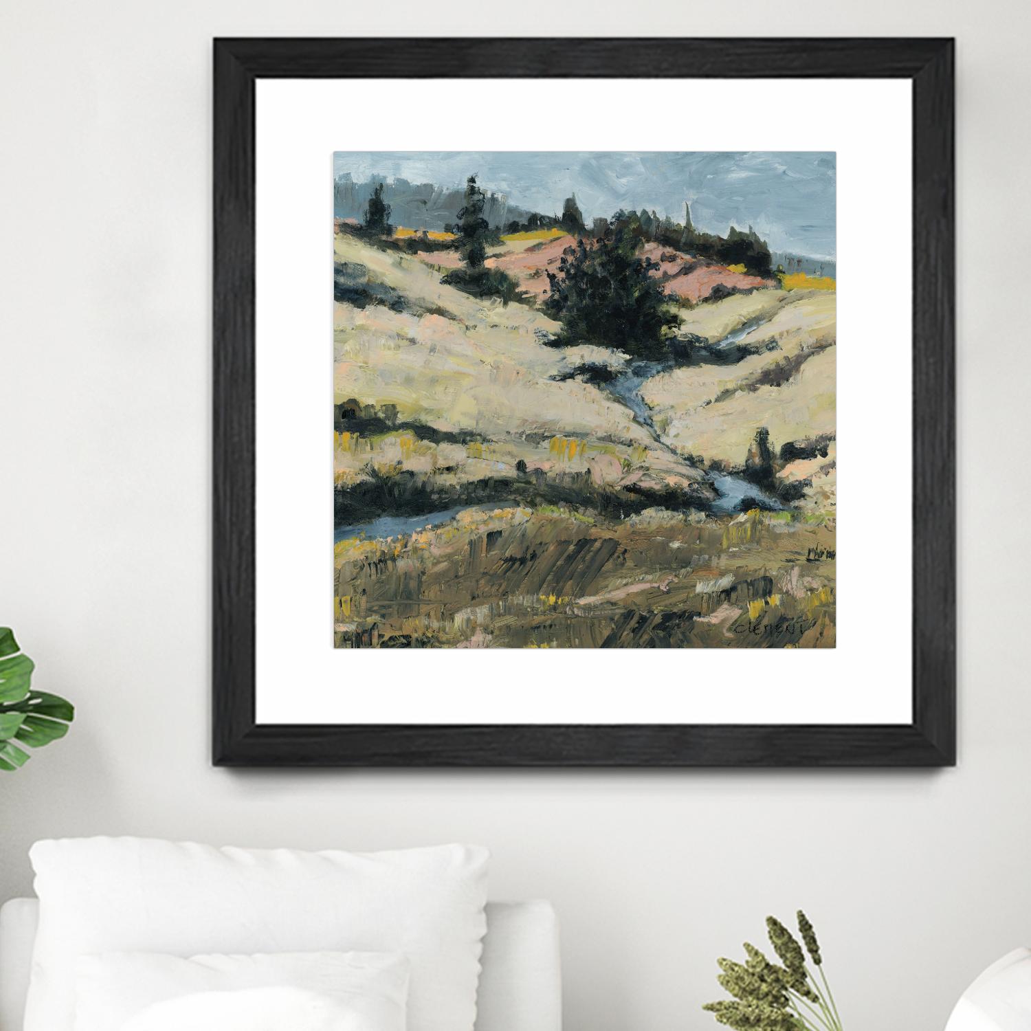 Serene Landscape 8 by Jacques Clement on GIANT ART - beige landscape hill