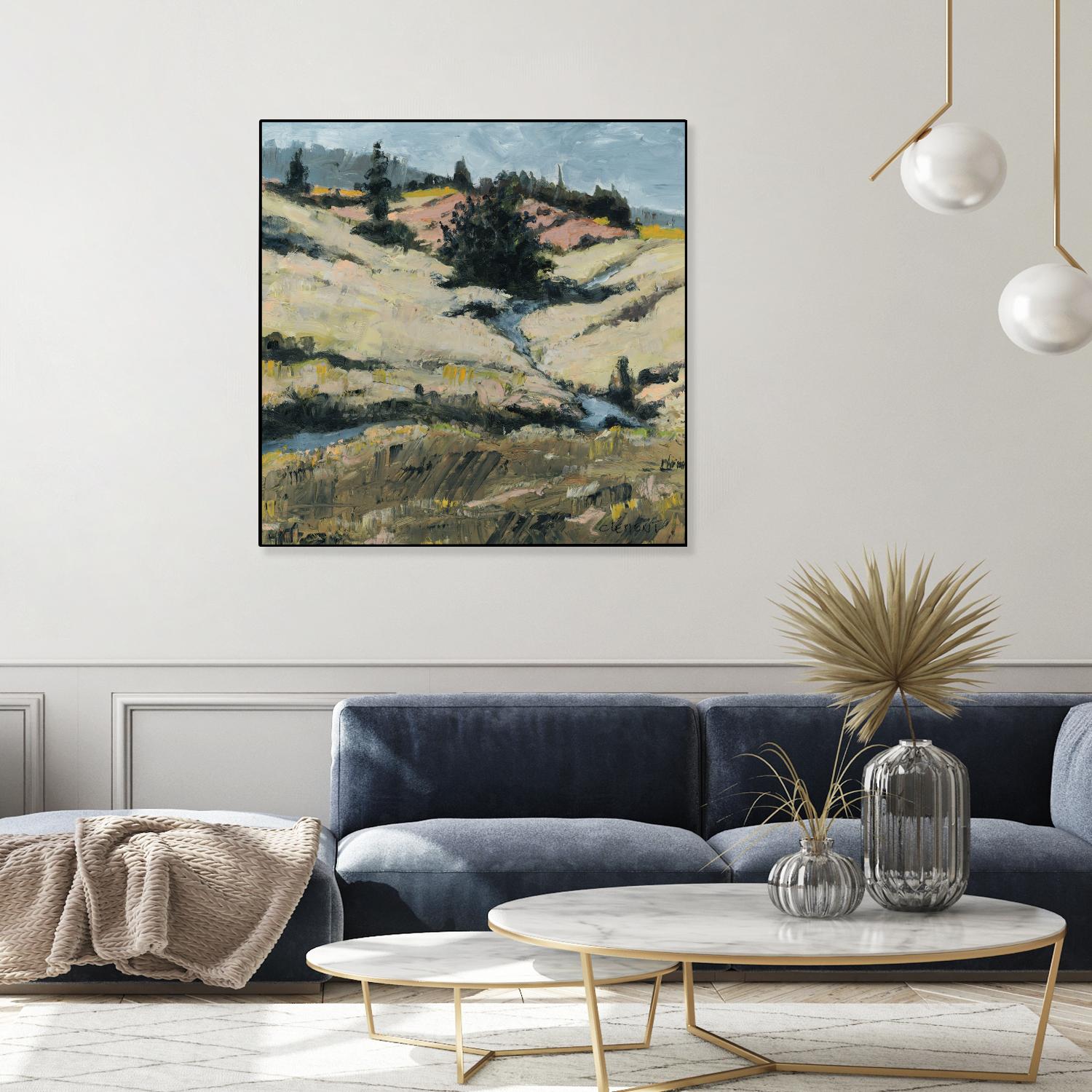 Serene Landscape 8 by Jacques Clement on GIANT ART - beige landscape hill