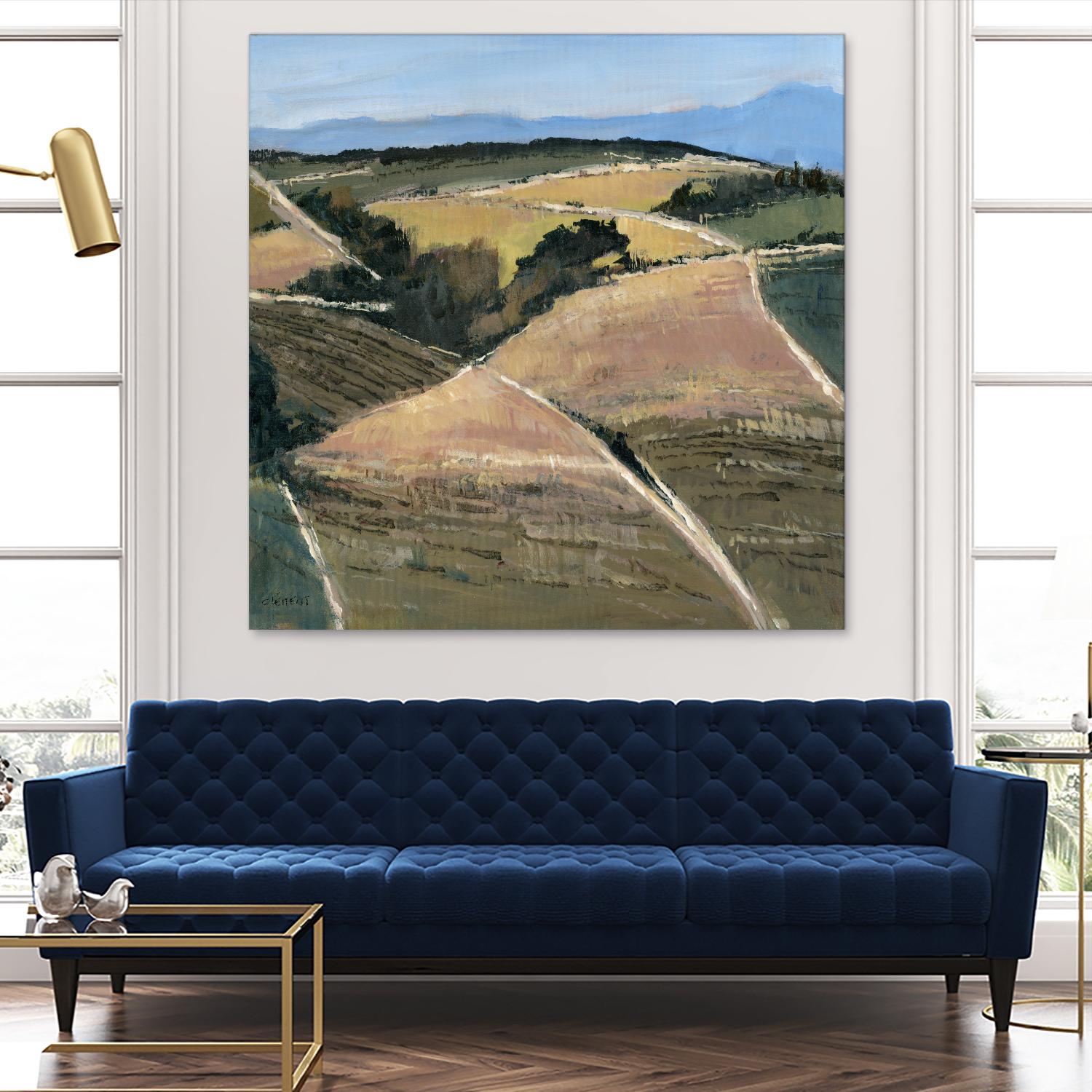 Serene Landscape 9 by Jacques Clement on GIANT ART - pink landscape champs