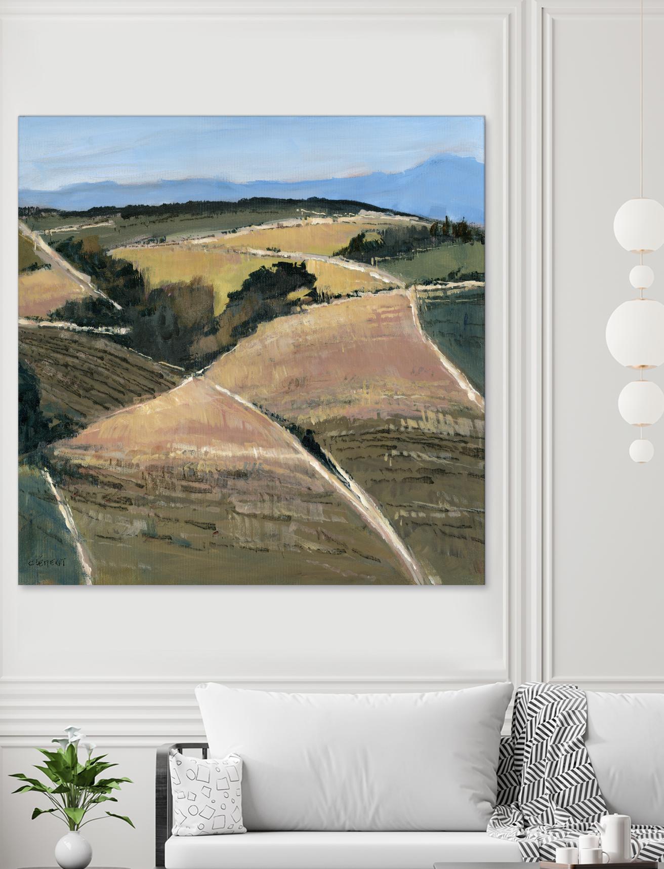 Serene Landscape 9 by Jacques Clement on GIANT ART - pink landscape champs