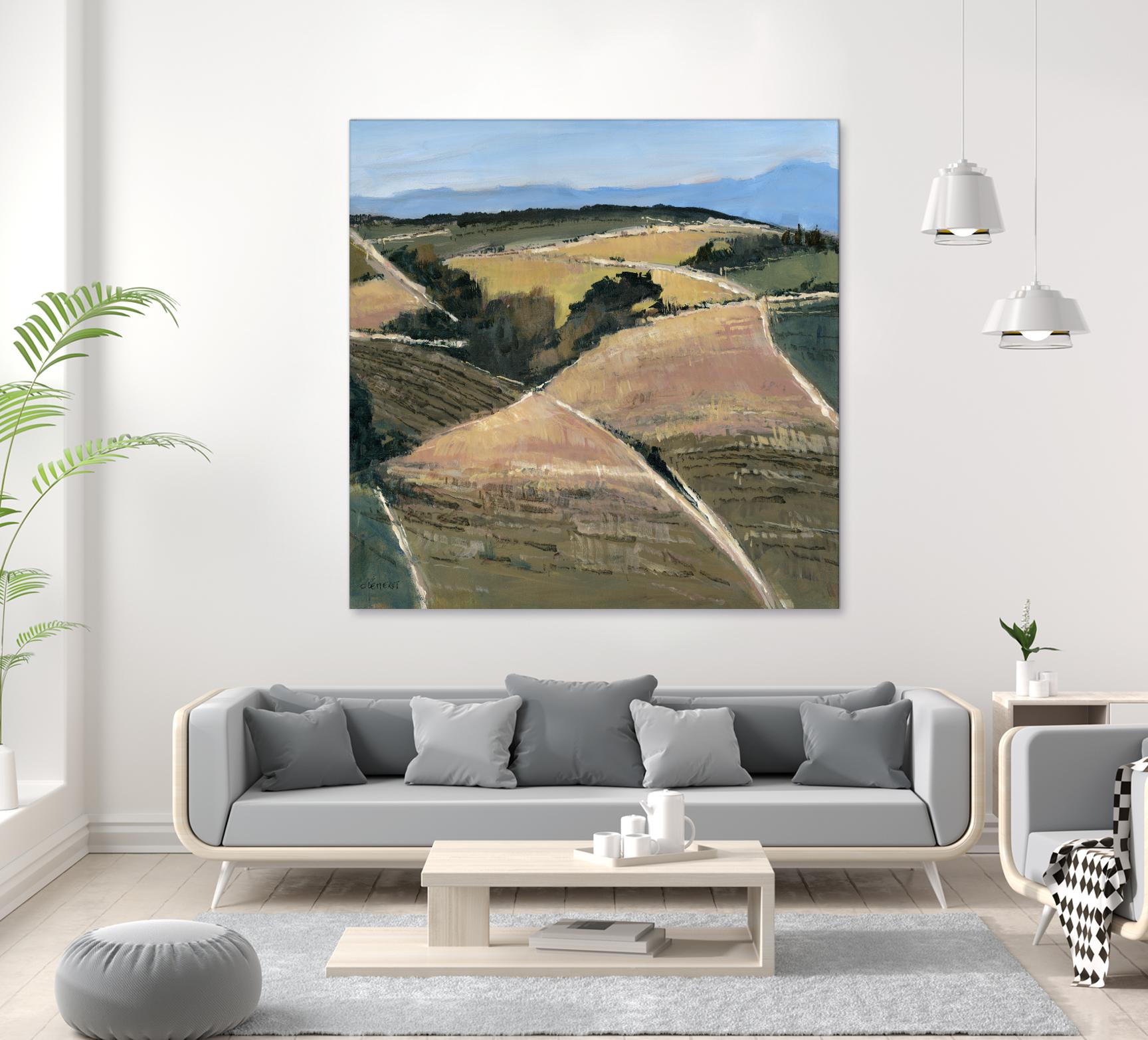 Serene Landscape 9 by Jacques Clement on GIANT ART - pink landscape champs