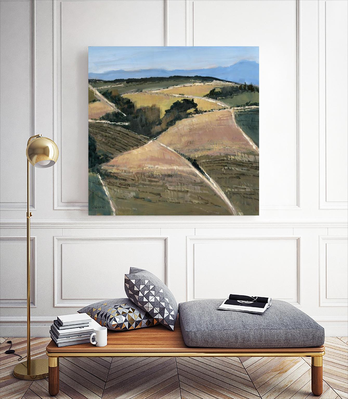 Serene Landscape 9 by Jacques Clement on GIANT ART - pink landscape champs