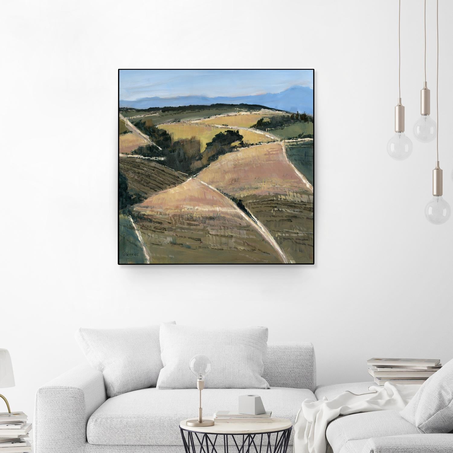 Serene Landscape 9 by Jacques Clement on GIANT ART - pink landscape champs