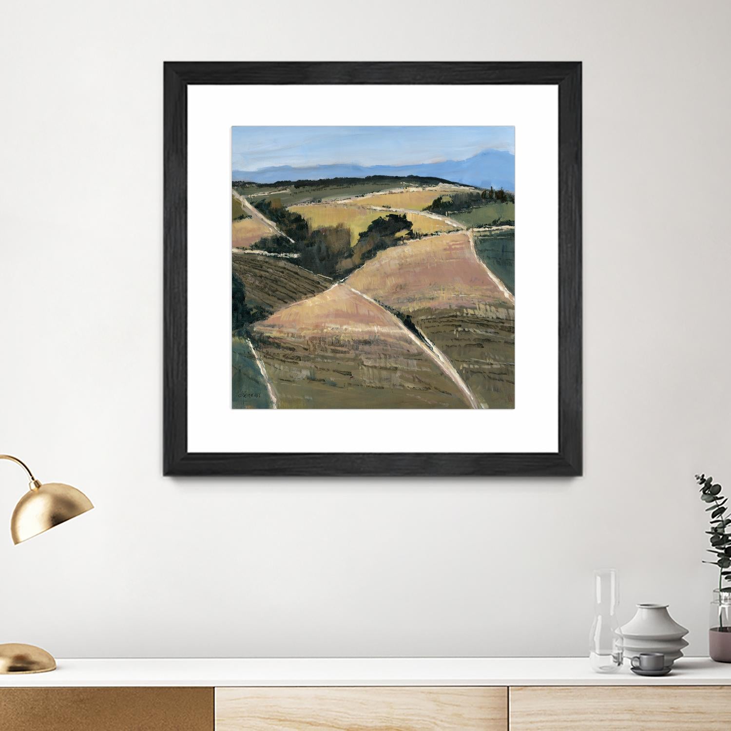 Serene Landscape 9 by Jacques Clement on GIANT ART - pink landscape champs