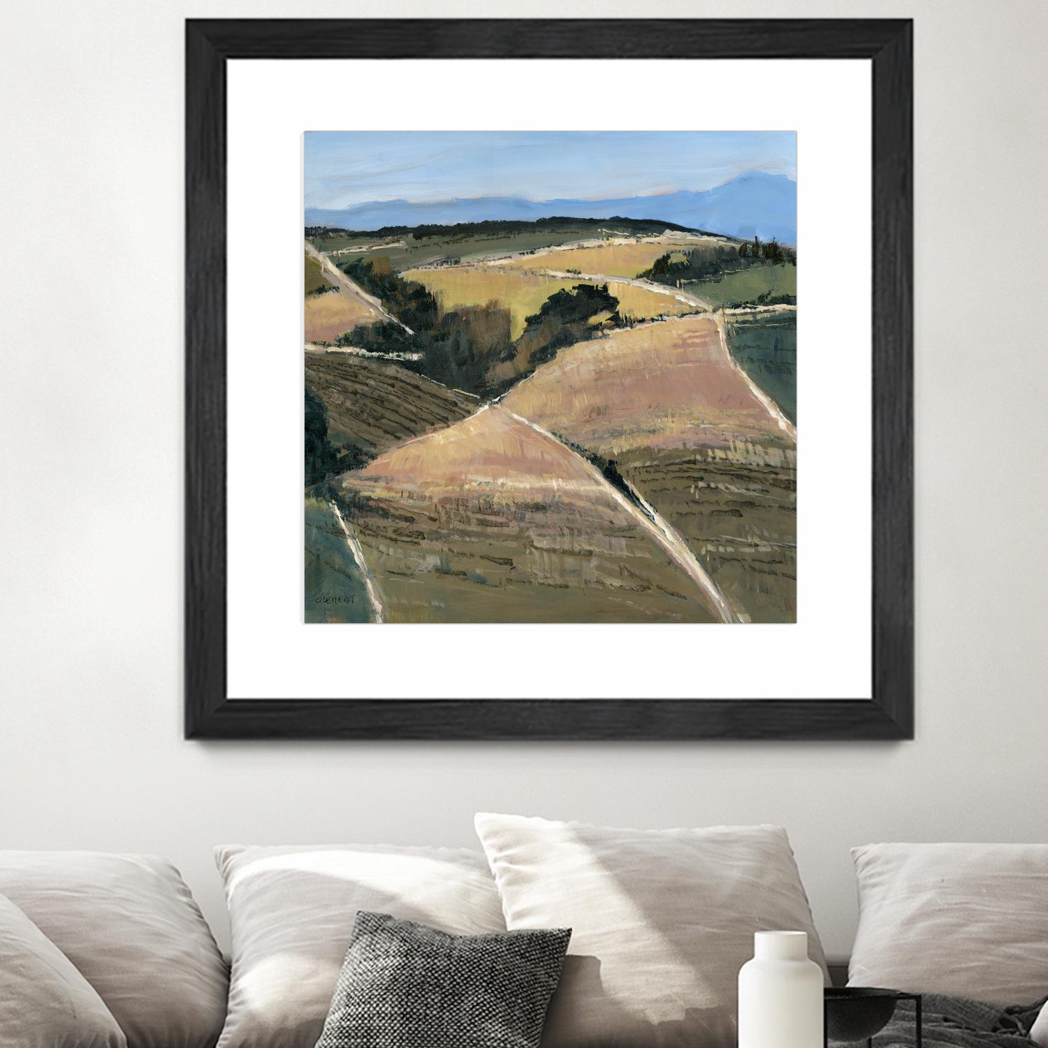 Serene Landscape 9 by Jacques Clement on GIANT ART - pink landscape champs