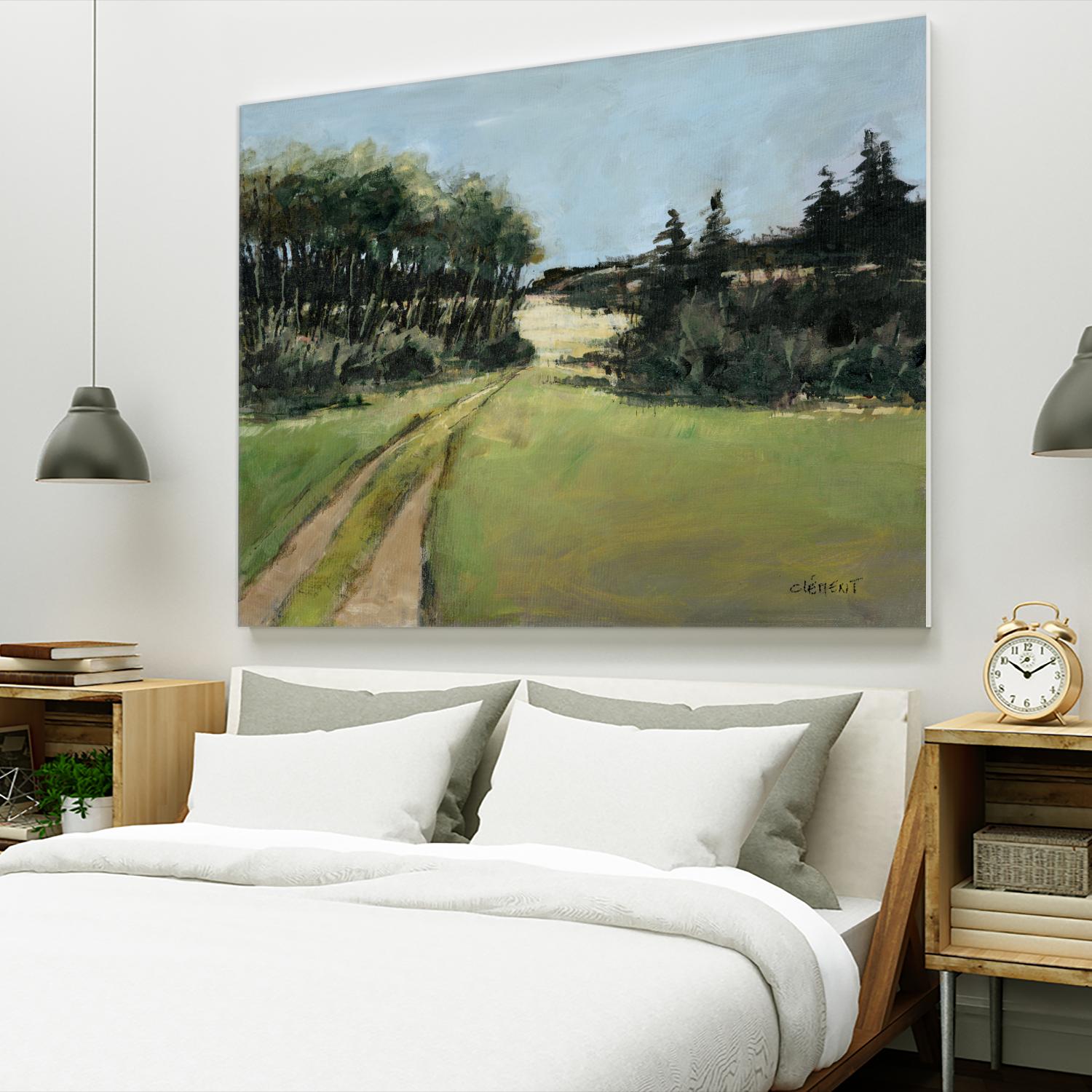 Serene Landscape 10 by Jacques Clement on GIANT ART - green landscape route