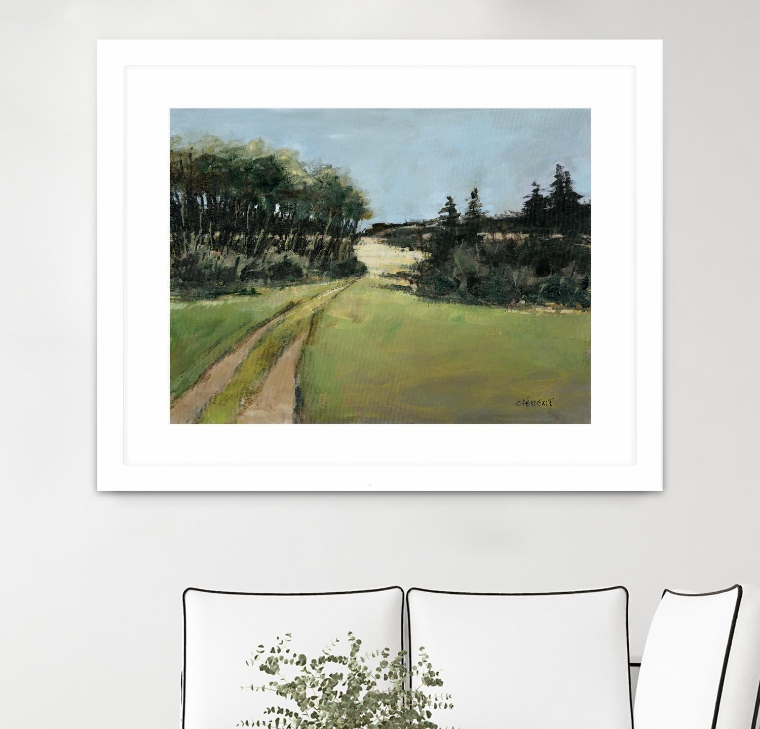 Serene Landscape 10 by Jacques Clement on GIANT ART - green landscape quebec artists