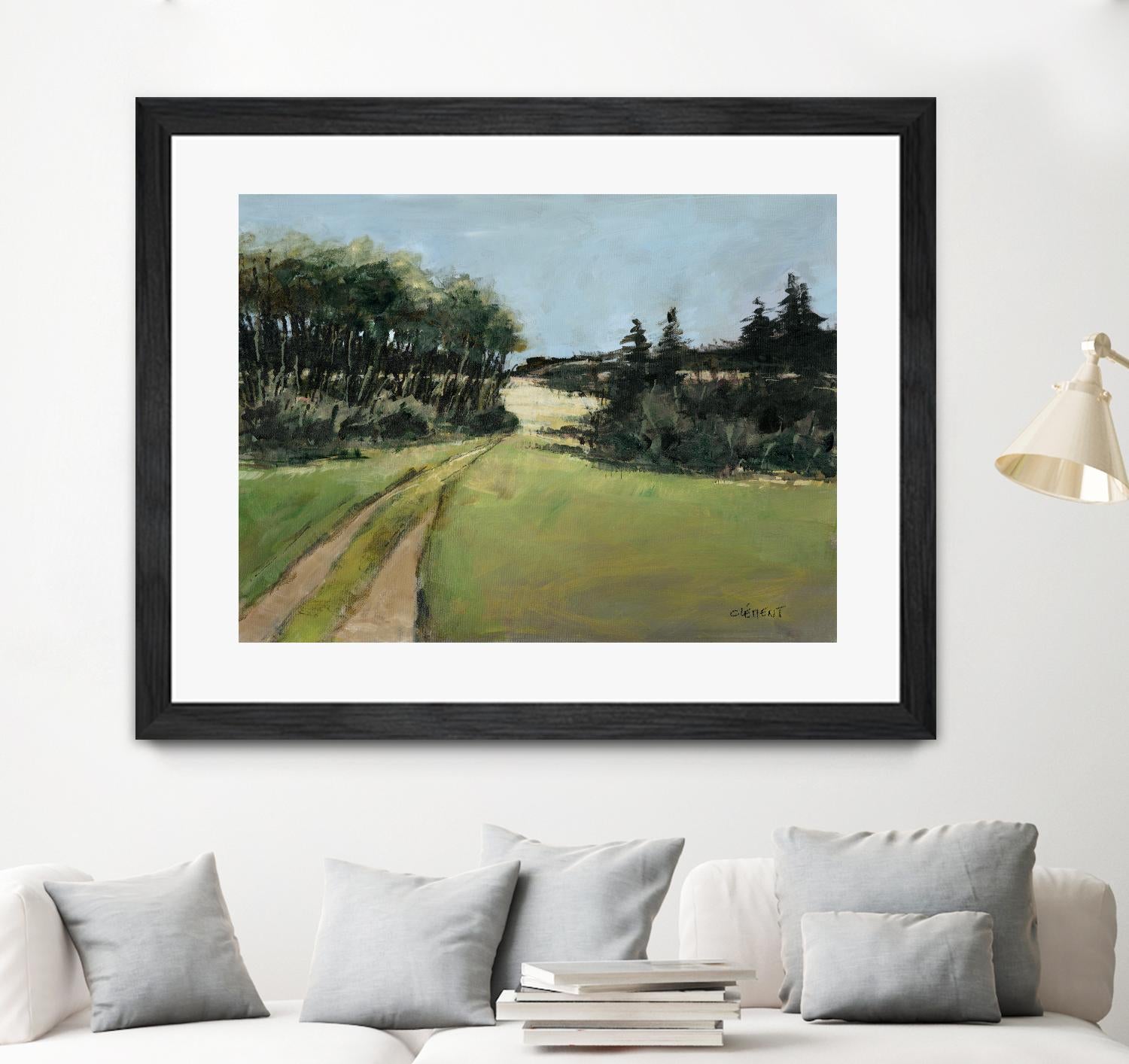 Serene Landscape 10 by Jacques Clement on GIANT ART - green landscape quebec artists