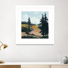 Trees 1 by Jacques Clement on GIANT ART - gold landscape sapins