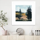 Trees 1 by Jacques Clement on GIANT ART - gold landscape sapins