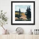 Trees 1 by Jacques Clement on GIANT ART - gold landscape sapins