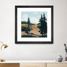 Trees 1 by Jacques Clement on GIANT ART - gold landscape sapins