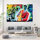 Music Go by Ray Lengelé on GIANT ART - red animé saxo