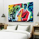 Music Go by Ray Lengelé on GIANT ART - red animé saxo