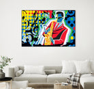 Music Go by Ray Lengelé on GIANT ART - red animé saxo