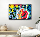 Music Go by Ray Lengelé on GIANT ART - red animé saxo