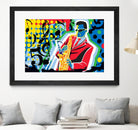 Music Go by Ray Lengelé on GIANT ART - red animé saxo