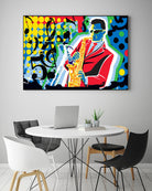 Music Go by Ray Lengelé on GIANT ART - red animé saxo