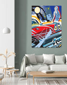 City Car by Ray Lengelé on GIANT ART - red animé automobile