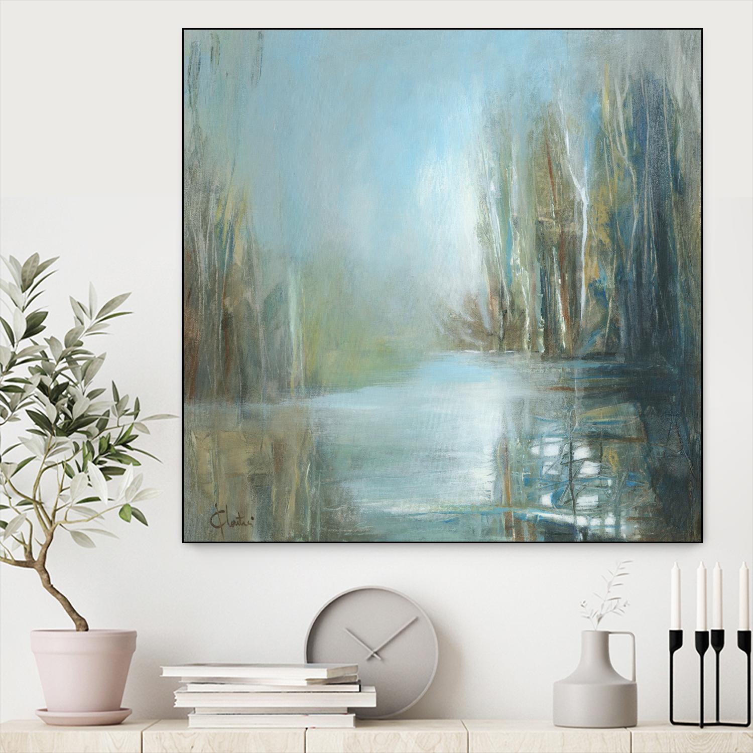 Marecage 1 by Kathleen Cloutier on GIANT ART - green landscape marécage