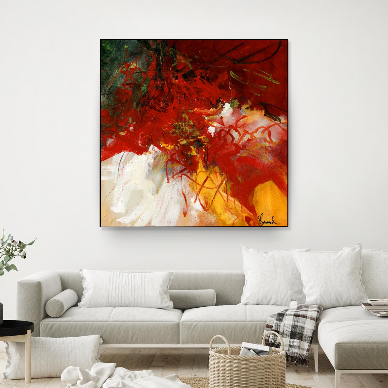 Lovely by Doris Savard on GIANT ART - red abstract