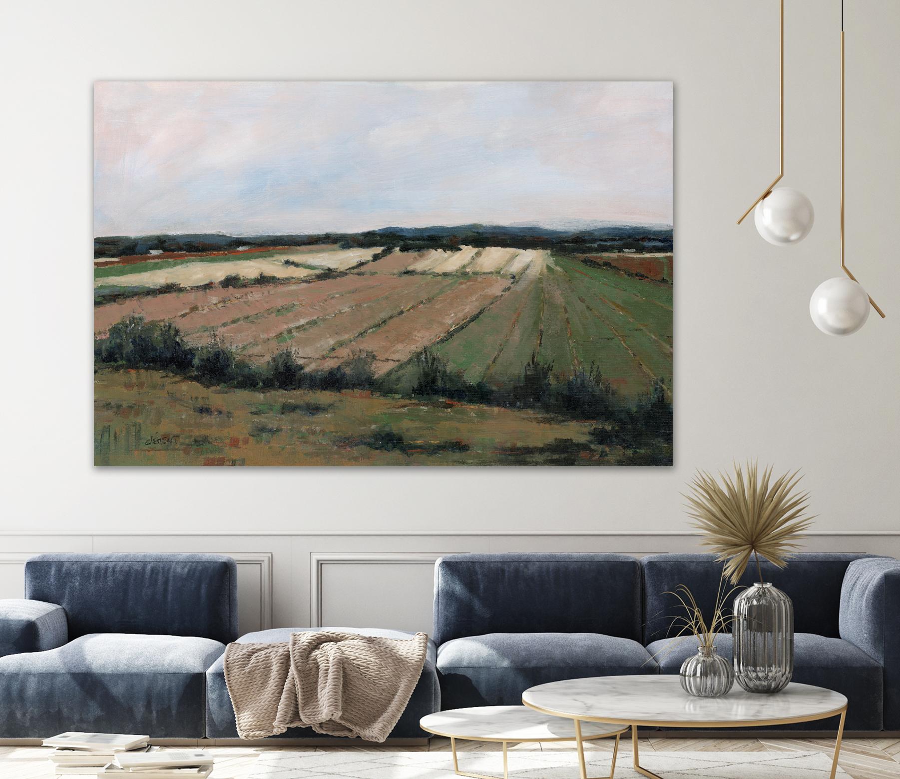 Terres cultivées by Jacques Clément on GIANT ART - beige landscape