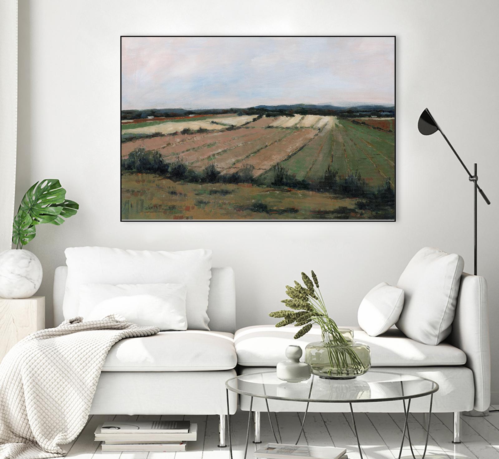 Terres cultivées by Jacques Clément on GIANT ART - beige landscape