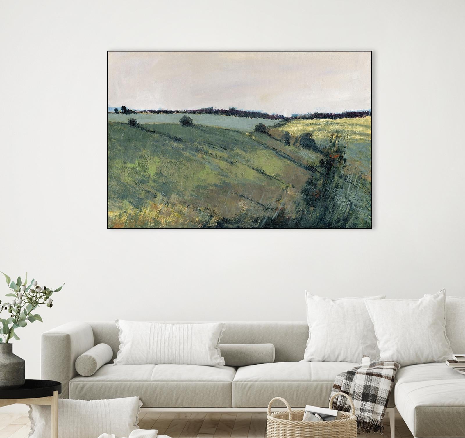 Paysage contemporain-2 by Jacques Clément on GIANT ART - green landscape