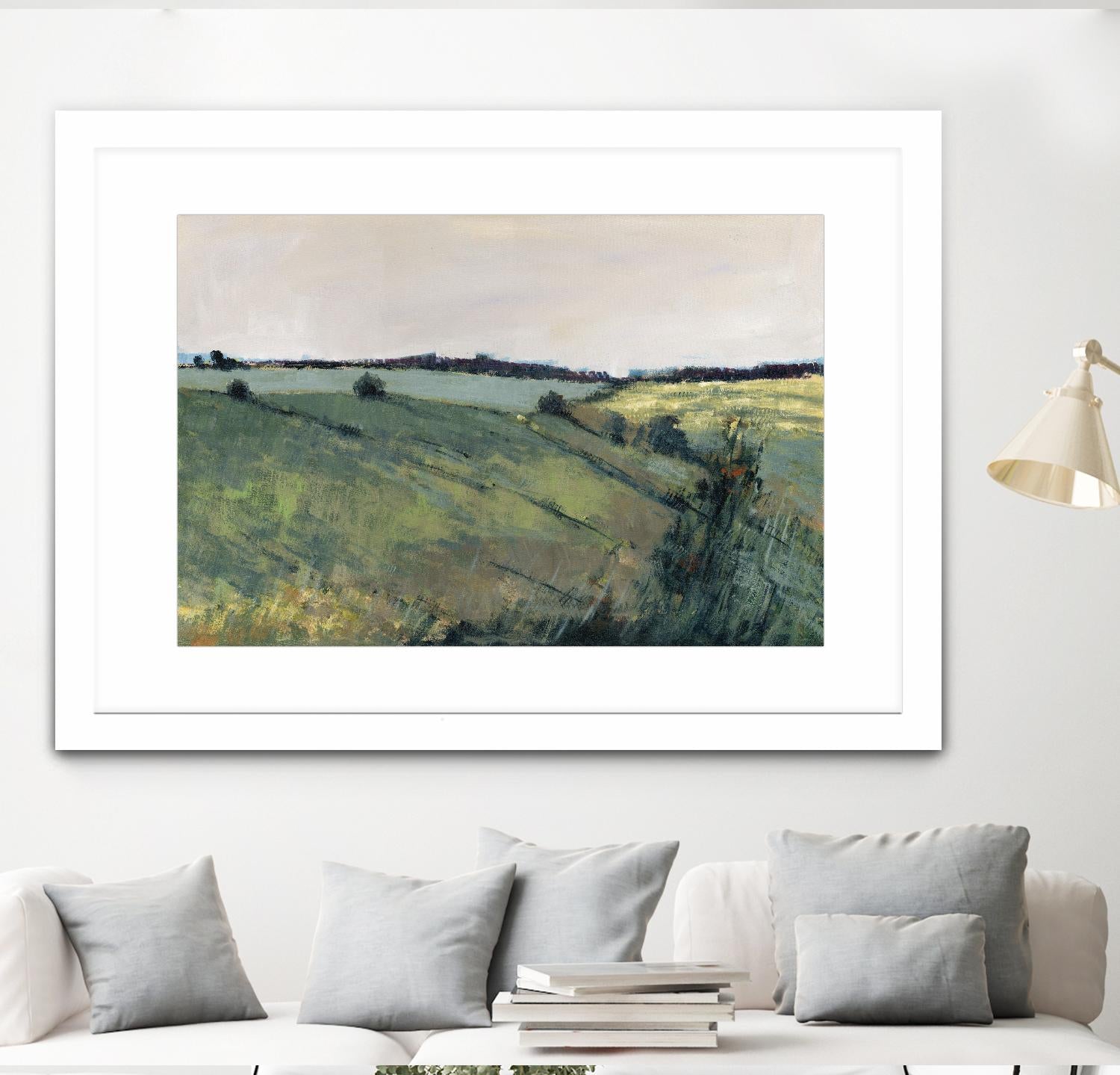 Paysage contemporain-2 by Jacques Clément on GIANT ART - green landscape artistes du québec