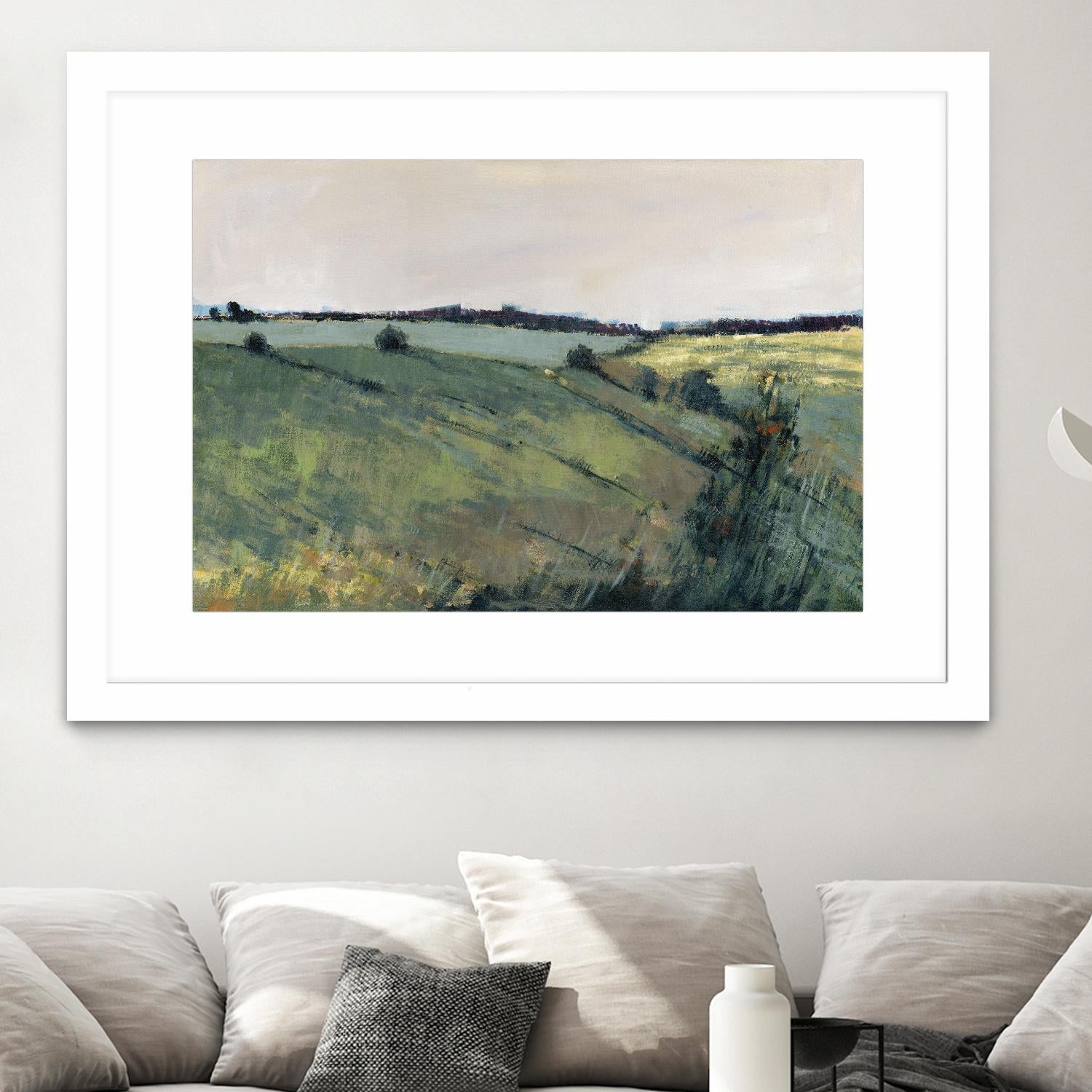 Paysage contemporain-2 by Jacques Clément on GIANT ART - green landscape artistes du québec