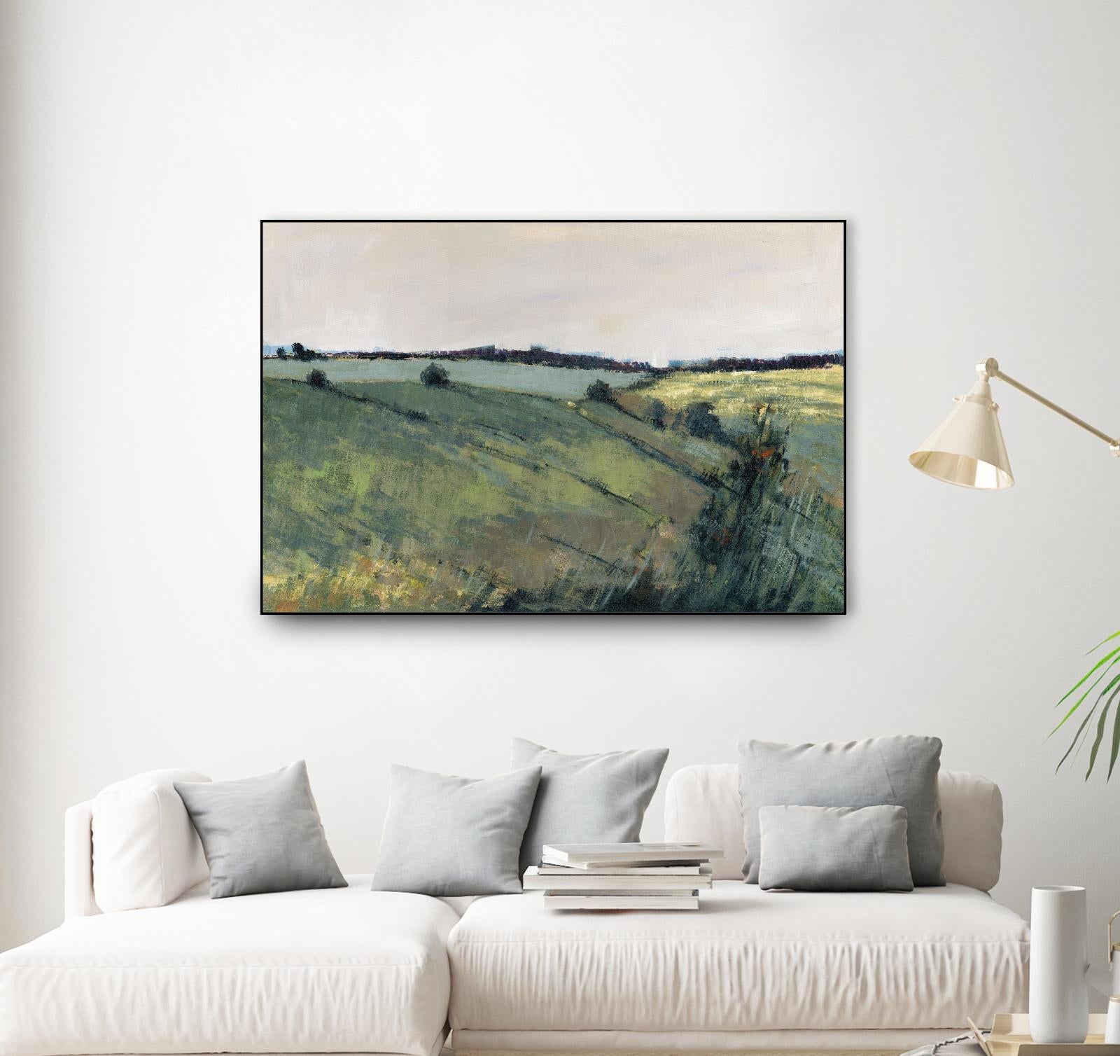 Paysage contemporain-2 by Jacques Clément on GIANT ART - green landscape