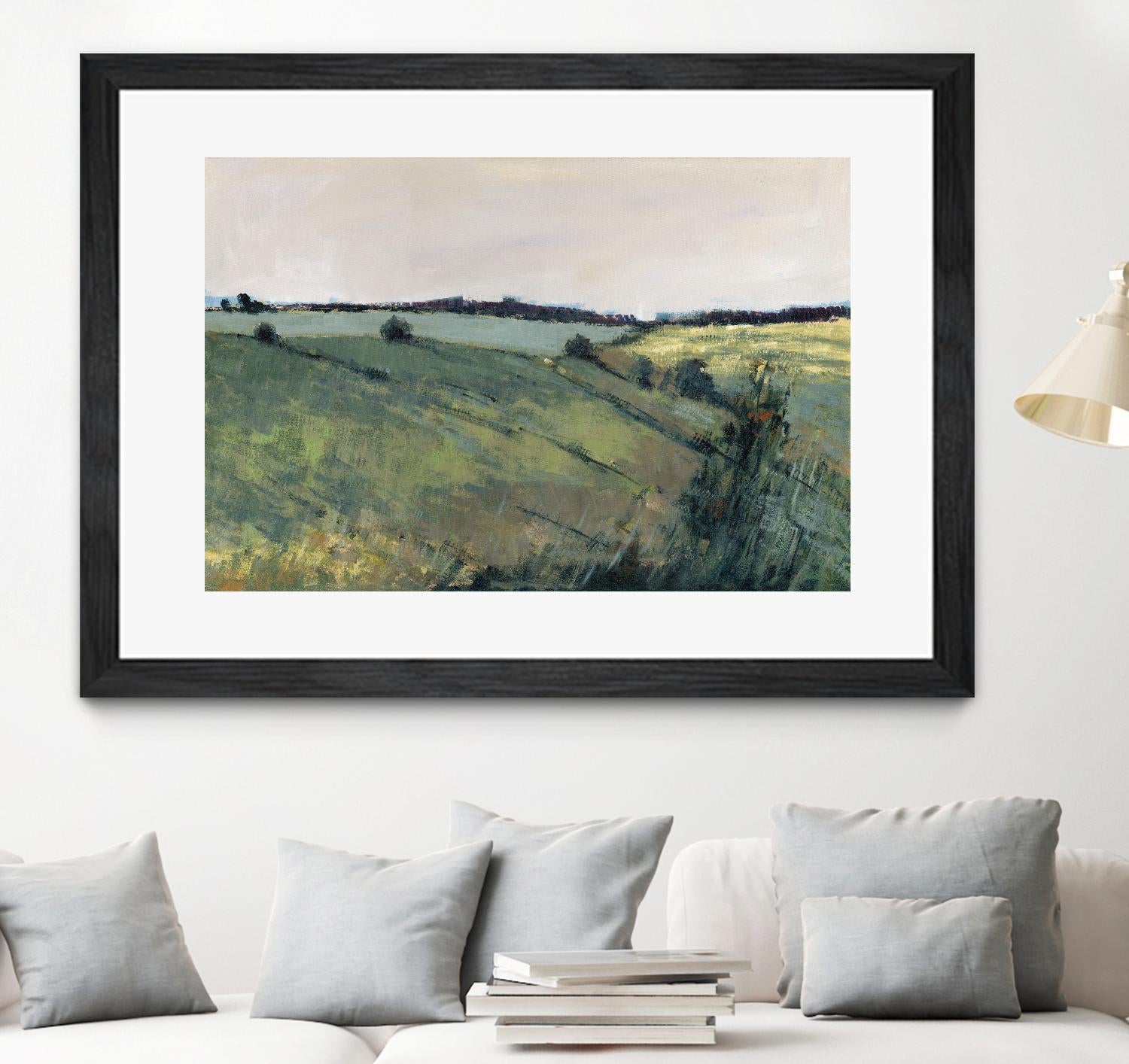 Paysage contemporain-2 by Jacques Clément on GIANT ART - green landscape artistes du québec