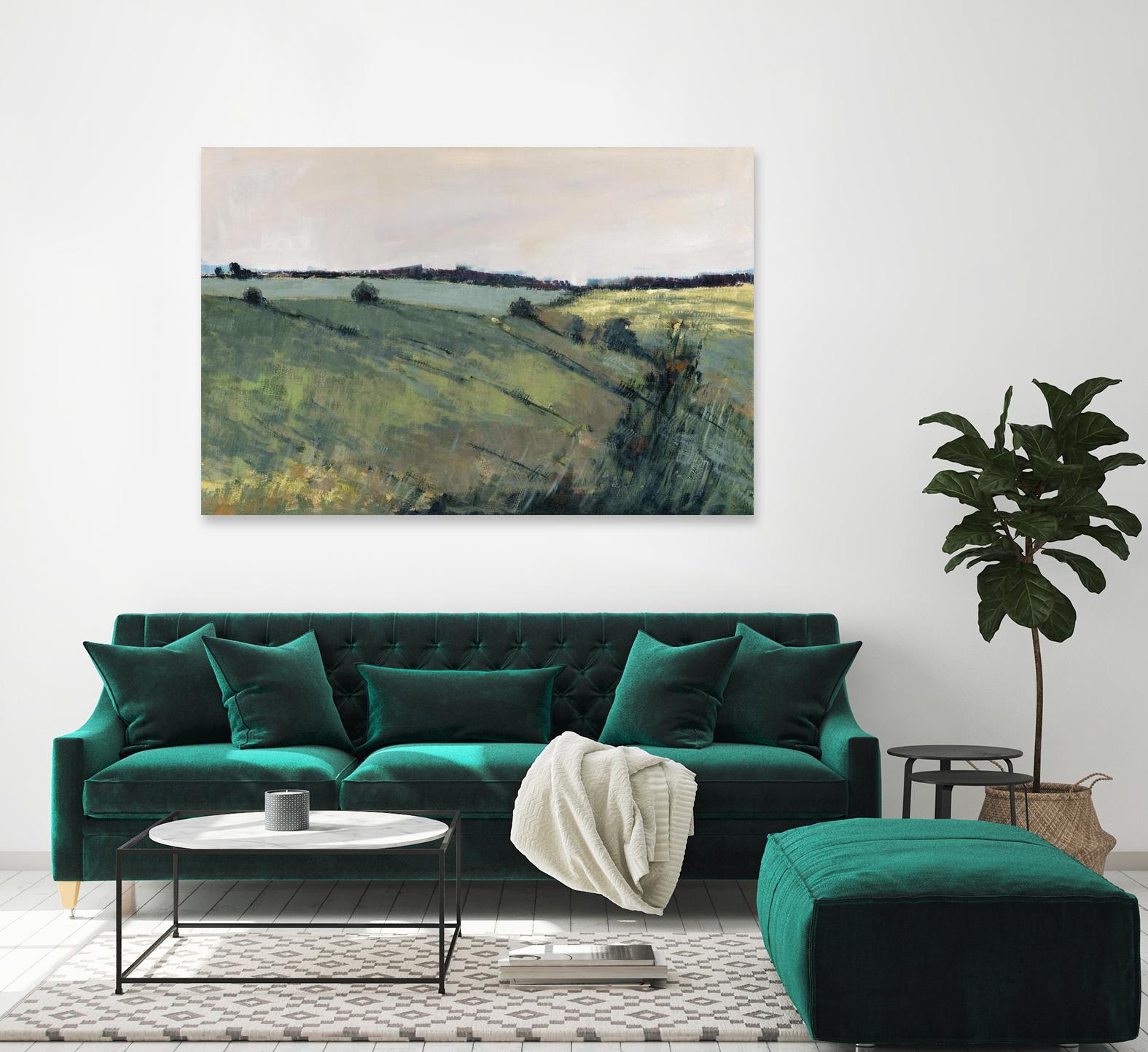 Paysage contemporain-2 by Jacques Clément on GIANT ART - green landscape artistes du québec