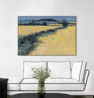 Paysage contemporain -1 by Jacques Clément on GIANT ART - blue landscape field