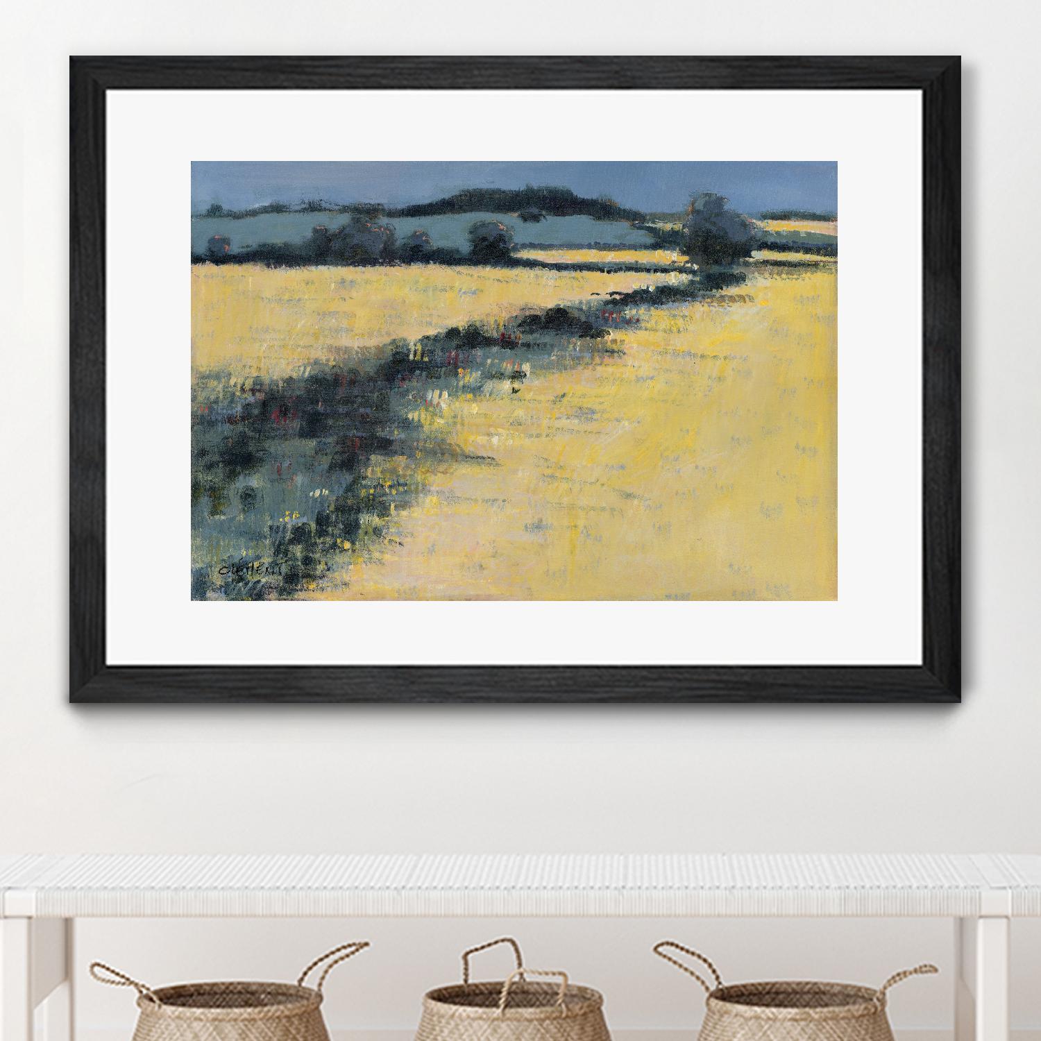 Paysage contemporain -1 by Jacques Clément on GIANT ART - blue landscape artistes du québec