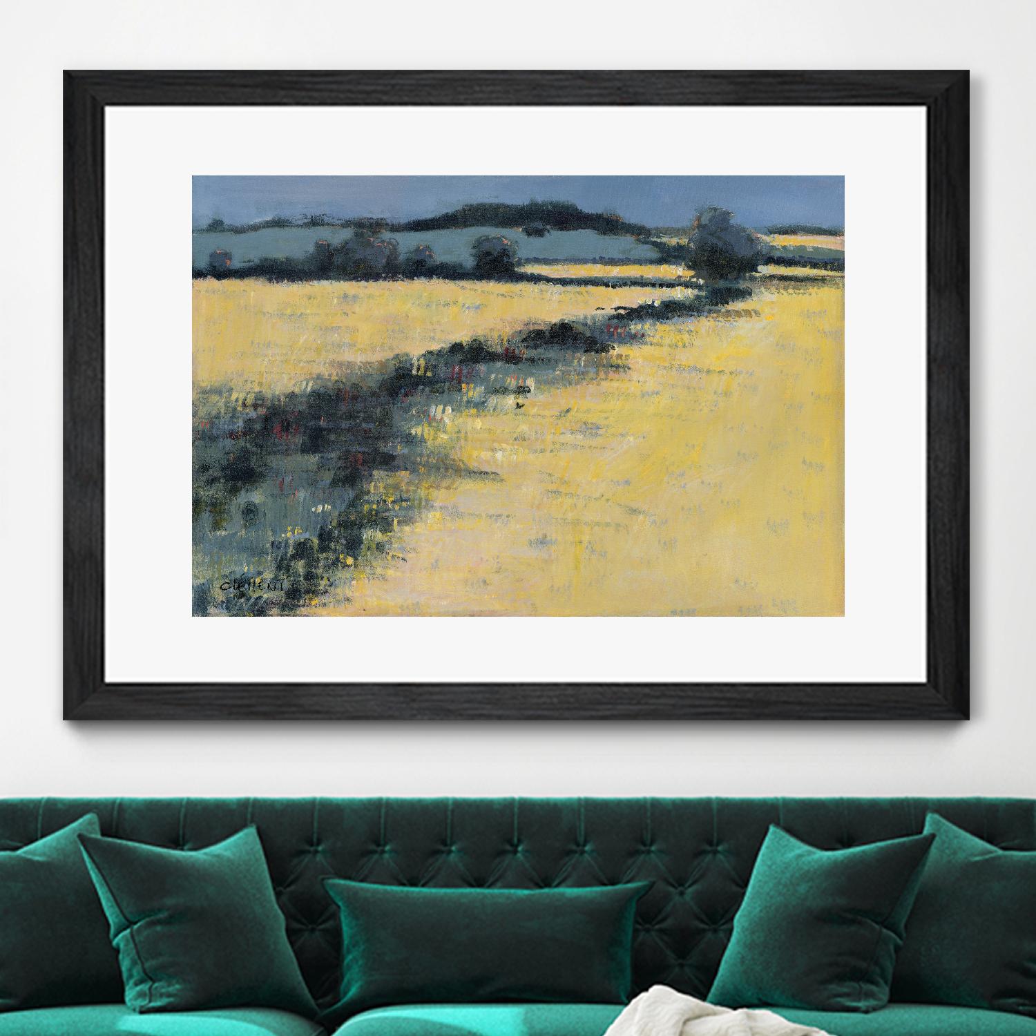 Paysage contemporain -1 by Jacques Clément on GIANT ART - blue landscape artistes du québec