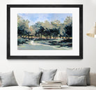 Road in the wood by Jacques Clément on GIANT ART - green landscape forest