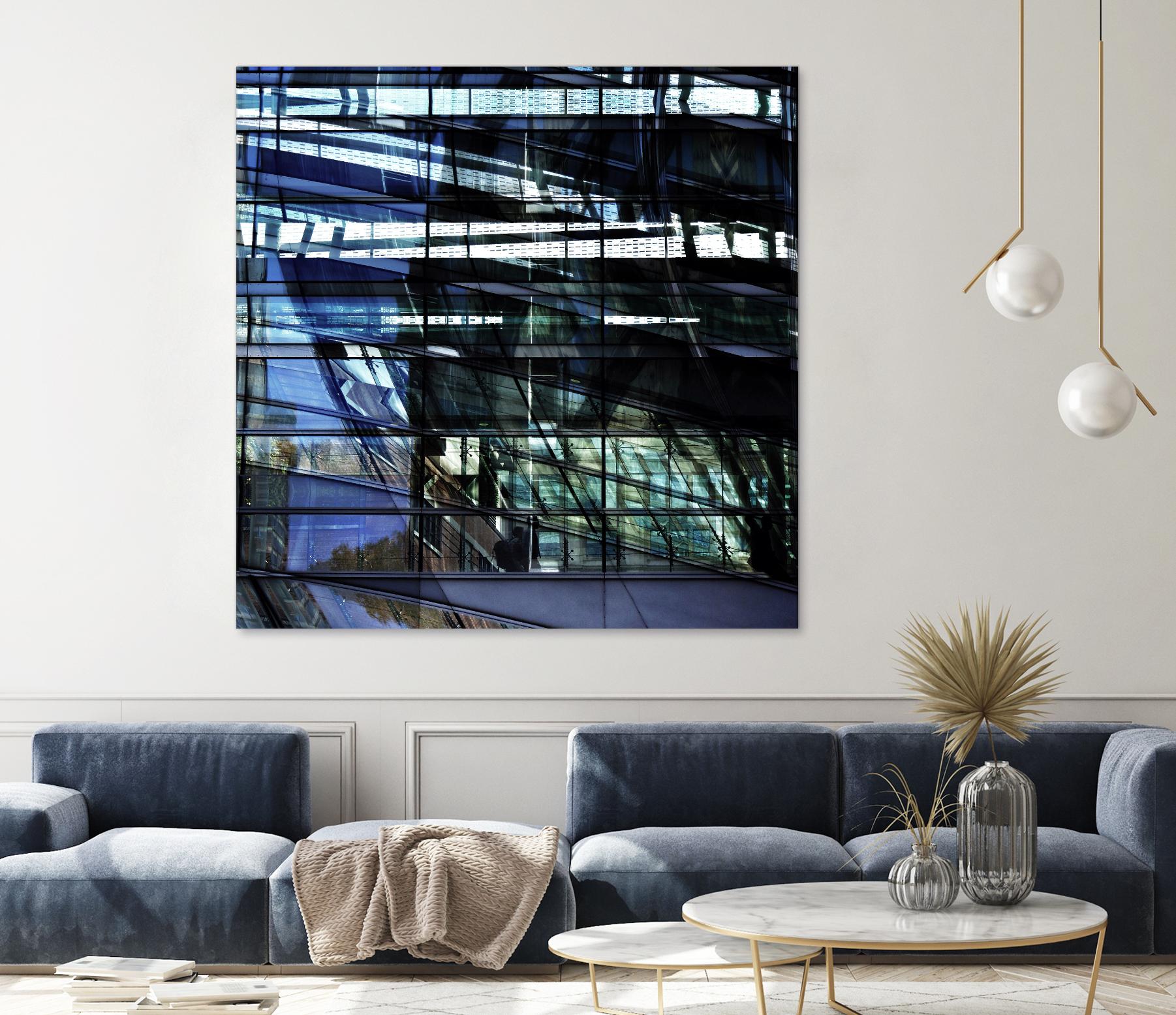 Urban Distortion I by Jean-François Dupuis on GIANT ART - blue city scene superposition