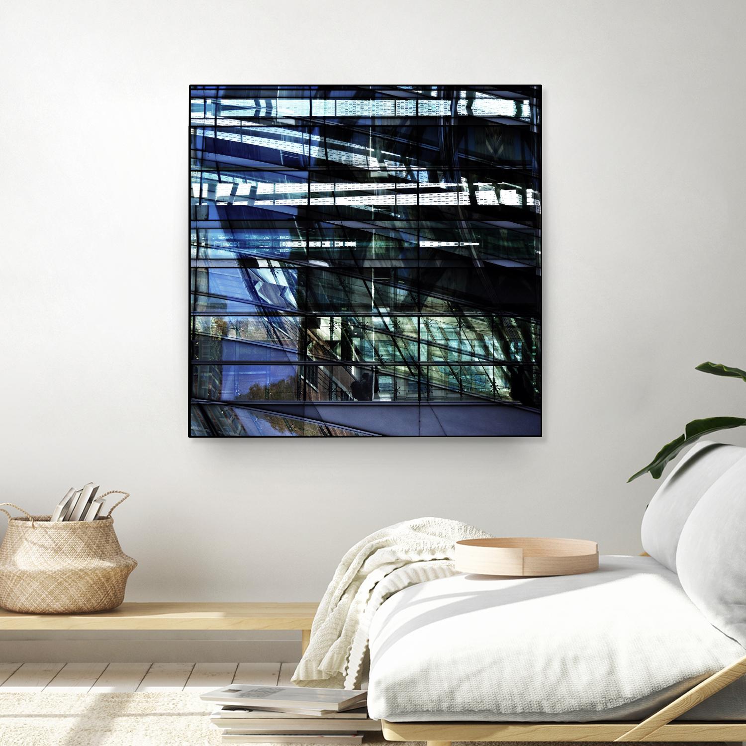 Urban Distortion I by Jean-François Dupuis on GIANT ART - blue city scene superposition