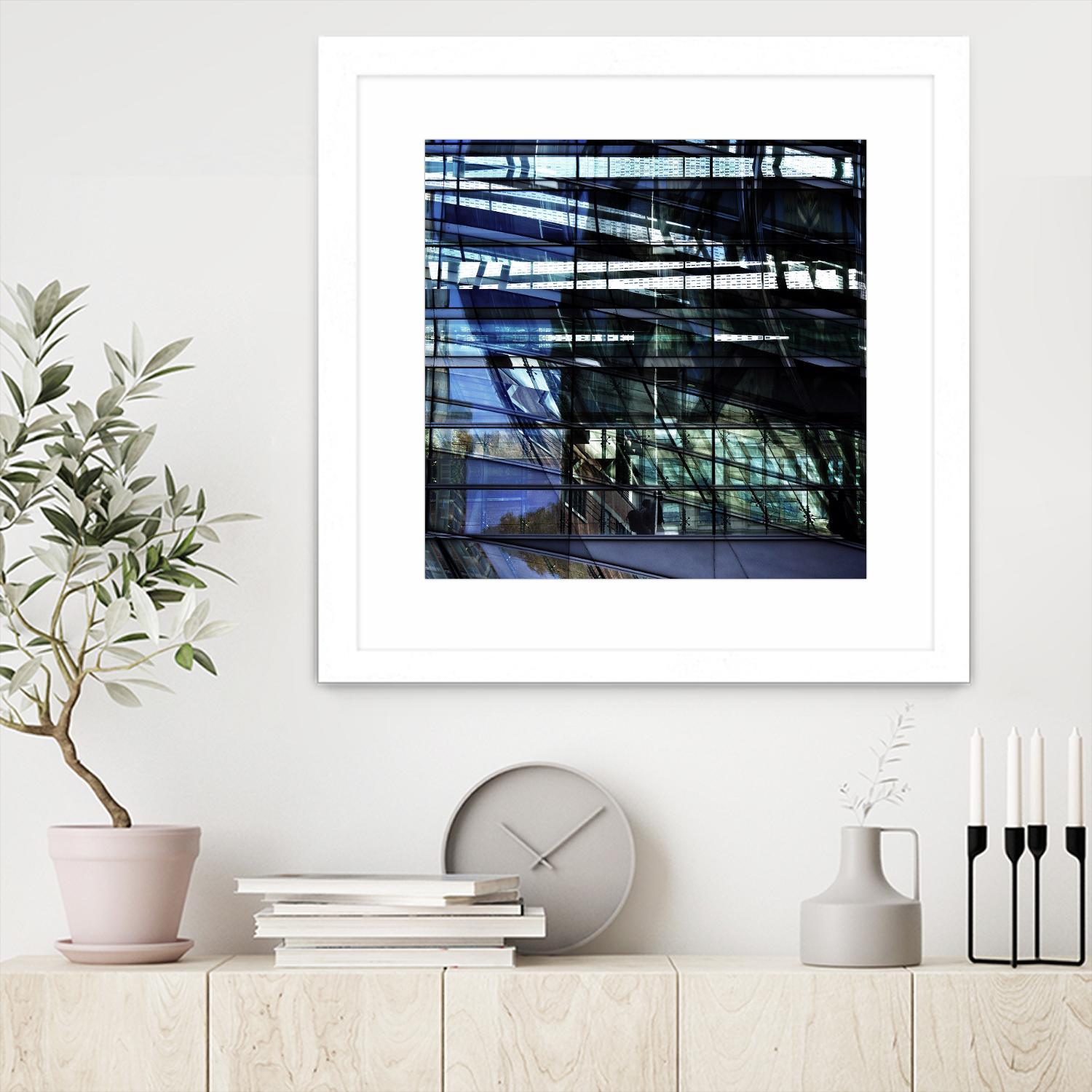 Urban Distortion I by Jean-François Dupuis on GIANT ART - blue city scene superposition