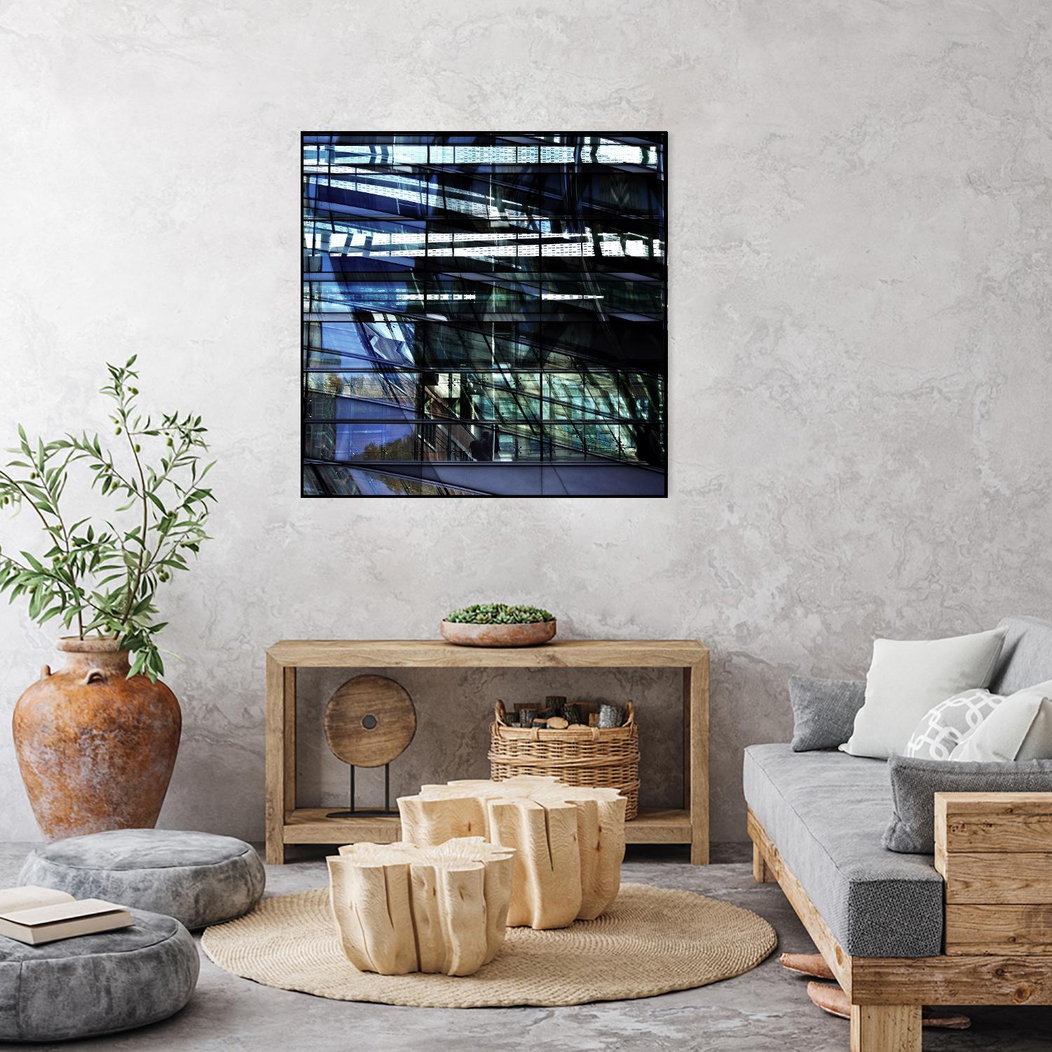 Urban Distortion I by Jean-François Dupuis on GIANT ART - blue city scene superposition